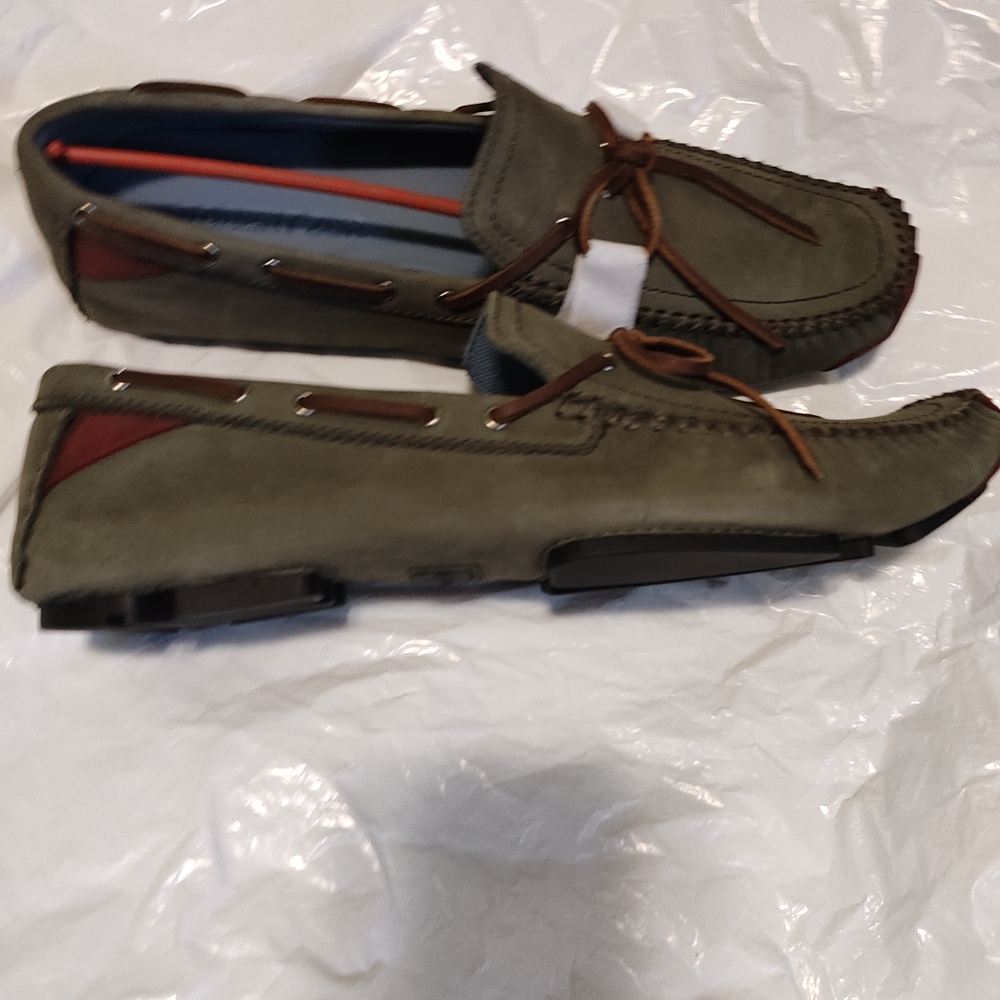 Robert Zur Khaki and Chestnut Slip-Ons